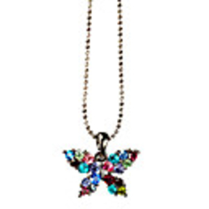 Diamond Color Butterfly Alloy Necklace
