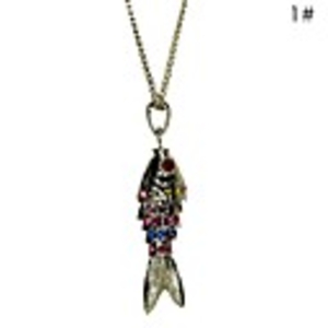 Diamond Fish Alloy Necklace