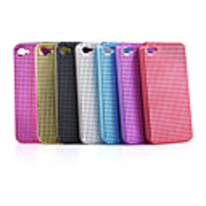 Diamond Pattern Plated Protective Case for iPhone4 (5 Pack, Random Colors)