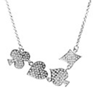 Diamond Poker Alloy Necklace