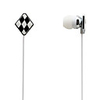 Diamond Shaped Style Stereo In-Ear Earphones (Silver)
