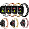 Diamond Stainless Steel Watch Band for Amazfit GTR 42mm 47mm / GTS / Bip Lite / Bip S / Amazfit Stratos 3 / Stratos 2 2S / Amazfit Pace / Xiaomi Watch Color / Xiaomi Heylou LS05 Bracelet Wrist Strap