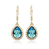 Diamond Studded Raindrops Crystal Earrings