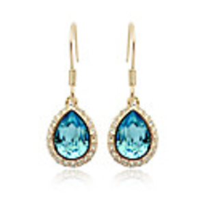 Diamond Studded Raindrops Crystal Earrings