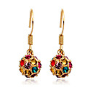 Diamond Studded Ball Earrings