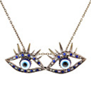 Diamond-studded Eyes Pattern Necklace