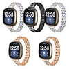 Diamond Wrist Strap for Fitbit Versa 3 / Fitbit Sense Smart Watch Strap Metal Five Beads Sport Band Stainless Steel Watchband