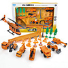 DiBang Plastic Metal Construction Truck Set Military Vehicle Fire Engine Vehicle Toy Truck Construction Vehicle Multi-Type Fun Transporter Truck Boys