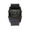 Digital Analog Dual-Time Ladies Wrist Watch with Weekday Display - Black (2 CR1120)