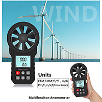 Digital Anemometer Handheld Wind Speed Meter MT62 for Measuring Wind Speed Temperature and Wind Chill with Backlight LCD miniinthebox