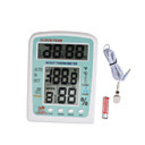 Digital Clock and Week Hygro Indoor and Outdoor Thermometer KT-203