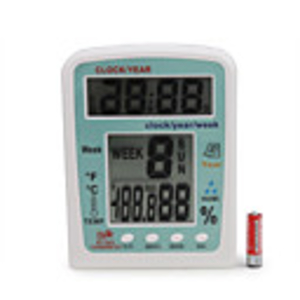 Digital Clock and Week Hygro Thermometer Showing Clock Year Week KT-201