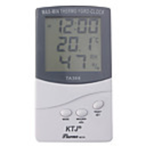 Digital LCD Outdoor/Indoor Temperature Hygrometer Thermometer With Clock TA368