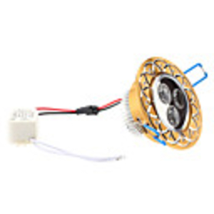 Dimmable 3W 270-300LM 6000-6500K Natural White Light Golden Shell LED Ceiling Bulb (85-265V)