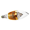 Dimmable E14 4W 320-360LM 3000-3500K Warm White Light Golden Shell LED Candle Bulb (110/220V)