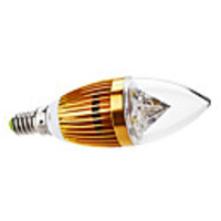 Dimmable E14 4W 320-360LM 3000-3500K Warm White Light Golden Shell LED Candle Bulb (110/220V)