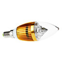 Dimmable E14 4W 320-360LM 6000-6500K Natural White Light Golden Shell LED Candle Bulb (110/220V)