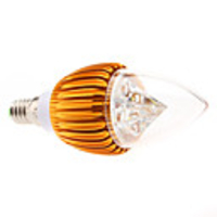 Dimmable E14 4W 320-360LM 6000-6500K Natural White Light Golden Shell LED Candle Bulb (85-265V)