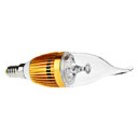 Dimmable E14 4W 350-380LM 3000-3500K Warm White Light Golden Shell LED Candle Bulb (110/220V)
