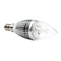 Dimmable E14 4x1W 360-400LM 3000-3500K Warm White Light LED Candle Bulb (220V)