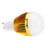 Dimmable GU10 3x2W 540-600LM 6000-6500K Natural White Light Gold Cover LED Ball Bulb (220V)