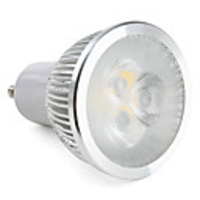 Dimmable GU10 Warm White Ground Glass 3-LED Light Bulb (6W,  110-240V)