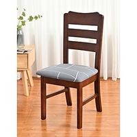 Dining Chair Seat Cover Set of 2 Pcs,  Stretch Fitted Dining Room Upholstered Chair Seat Cushion Cover,  Removable Washable Furniture Protector Slipcovers miniinthebox