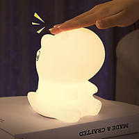 Dinosaur Cartoon Cute Animal LED Soft Small Table Lamp Silicone Night Light Baby Bedside Nursery Kids Toys Creative Holiday Gift