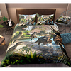 Dinosaur Print 3-Piece Duvet Cover Set Hotel Bedding Sets Comforter Cover with Soft Lightweight Microfiber For Holiday Decoration(Include 1 Duvet Cover and 1or 2 Pillowcases)