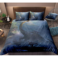 Dinosaur Print 3-Piece Duvet Cover Set Hotel Bedding Sets Comforter Cover with Soft Lightweight Microfiber For Holiday Decoration(Include 1 Duvet Cover and 1or 2 Pillowcases)
