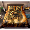Dinosaur Series 3-Piece Duvet Cover Set Hotel Bedding Sets Comforter Cover with Soft Lightweight Microfiber,  Include 1 Duvet Cover,  2 Pillowcases for Double/Queen/King(1 Pillowcase for Twin/Single miniinthebox