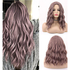 Dirty Pink Wigs for Women Left Side Part Short Curly Wigs Synthetic Hair Wigs Mixed Blonde Hair Pink Hair Wigs for Cosplay 14 inch LEMEIZ-112 miniinthebox
