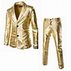 Disco 1980s Pants Suits Blazers Lapel Collar Blazer Men