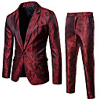 Disco Disco 1980s Pants Suits Blazers Lapel Collar Blazer Men