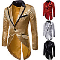 Disco Disco 1980s Tuxedo Suits Blazers Lapel Collar Blazer Men