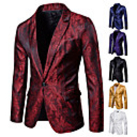 Disco Disco 1980s Tuxedo Suits Blazers Lapel Collar Blazer Men
