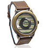 Distinctive Design Dial Japanese Movement Black Band Wrist Watch