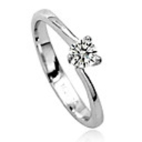 Distorted Three Claw Diamond Inlaid Ring