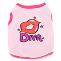 Diva Style Cotton Vest for Dogs (XS-S,  Pink)