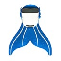 Diving Fins Swim Fins Mermaid Easy Carrying Short Blade Swimming Diving Snorkeling PE - for Kids Blue Pink Blue / White