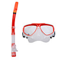 Diving Mask And Snorkel Set For Adults (Red)