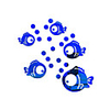 DIY 3D Mirror Wall Sticker Sea Fish Bubble 3D Effect Stickers Mural DIY Removable Decal Art Mural Art DIY
