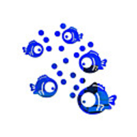 DIY 3D Mirror Wall Sticker Sea Fish Bubble 3D Effect Stickers Mural DIY Removable Decal Art Mural Art DIY