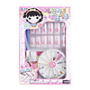 DIY Artificial Nails Set with Glue With Nail Art Beads (12-Nail Pack Assorted Pack Styles)