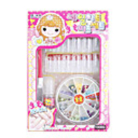 DIY Artificial Nails Set with Glue With Nail Art Beads (12-Nail Pack Assorted Pack Styles)