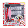DIY Artificial Nails Set with Glue With Nail Art Beads (12-Nail Pack Assorted Pack Styles)