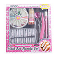 DIY Artificial Nails Set with Glue With Nail Art Beads (12-Nail Pack Assorted Pack Styles)