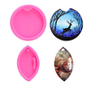 DIY Baking Mirror Crystal Silicone Mold Cup Rugby Keychain Mold Car Pendant Mold