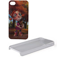 DIY Cystal Case And 3D Sticker Combo For iPhone 4(Forest Girl)
