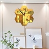 DIY Digital Wall Clock 3D Mirror Surface Sticker Silent Clock Home Office Decor Wall Clock for Bedroom Office